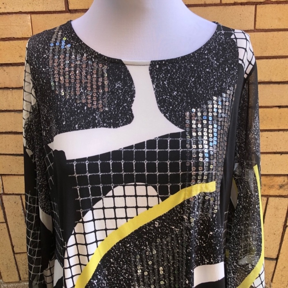 ❣️ Alfani multi colored top Size OX Zipper Back - Picture 3 of 4